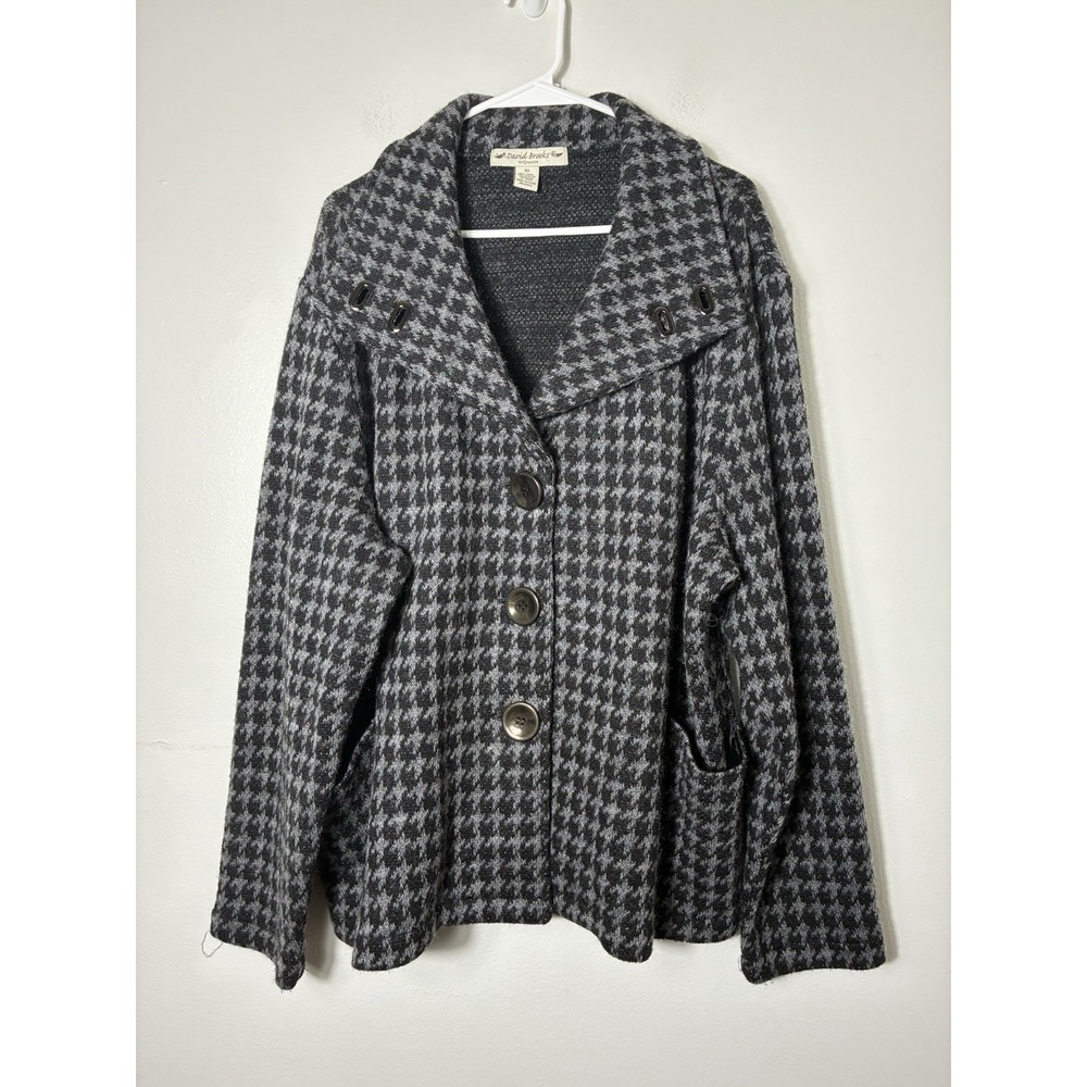 David Brooks Cardigan Sweater 3XL Grey Wool Quiet Luxury Old Money